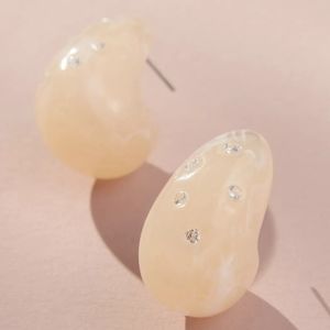 Anthropologie - Petra Resin Drop Earrings in Ivory